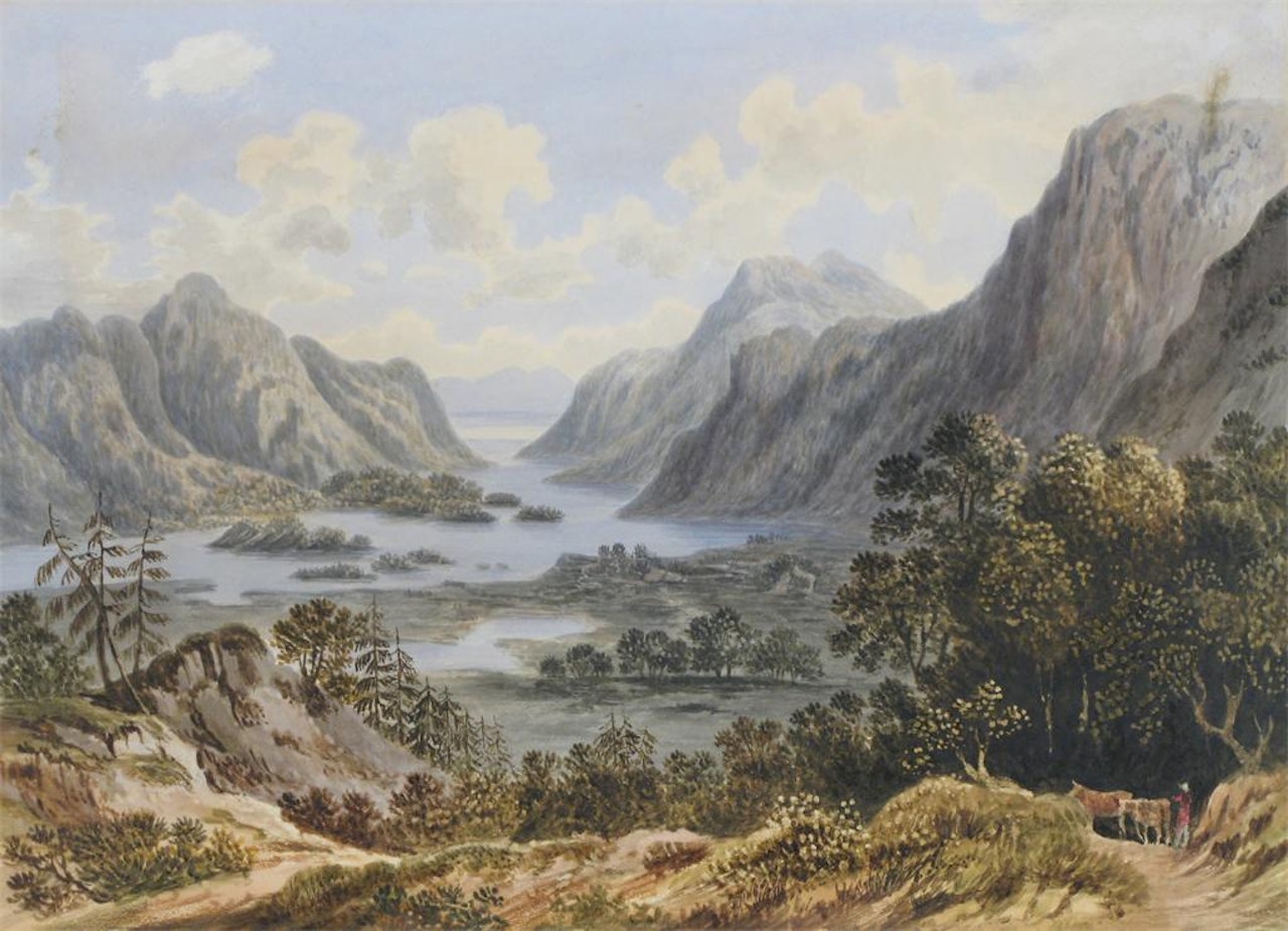 A lakeland scene by English School