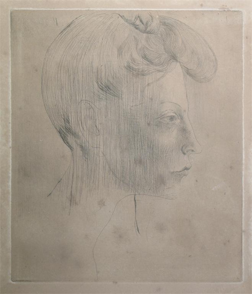 Tête de femme de Profil (Plate VI from La Suite des Saltimbanques) by Pablo Picasso