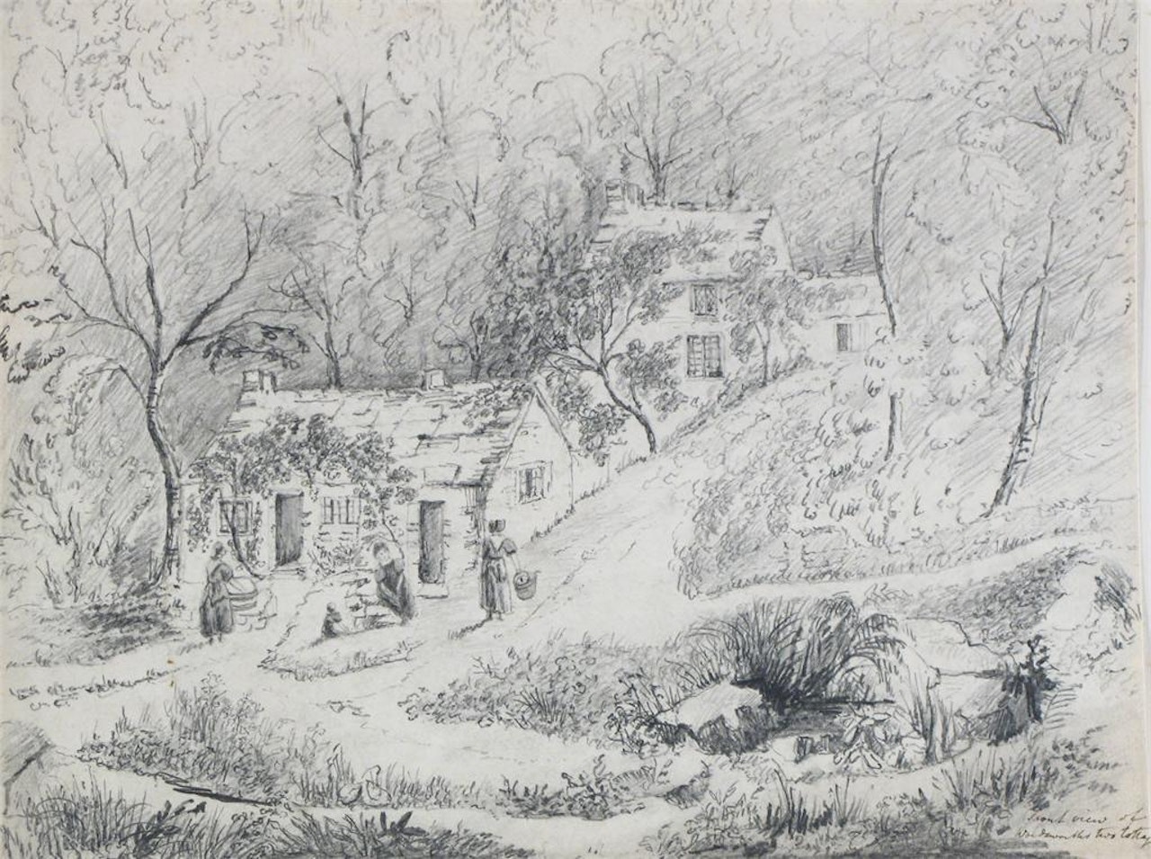 Views of villages and Churches including East Winch, Stainton Church, Danby Church and Danby Hill House (; Hellon Tower, Front view of Wordsworth"s two cottages; two cottage views ( by English School