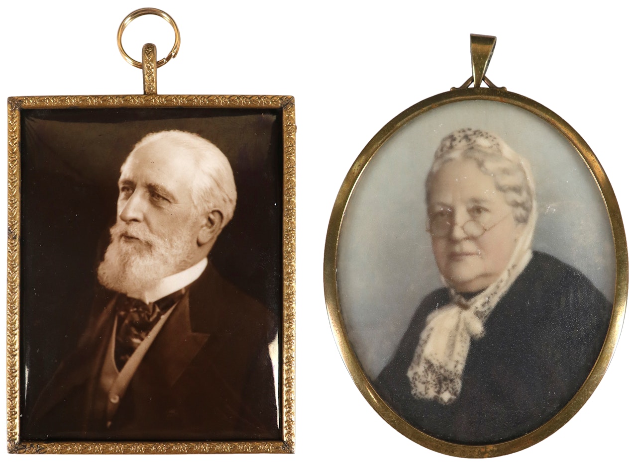 Portrait of a bearded gentleman, traditionally identified as a member of the Darwin family, in a black coat by English School