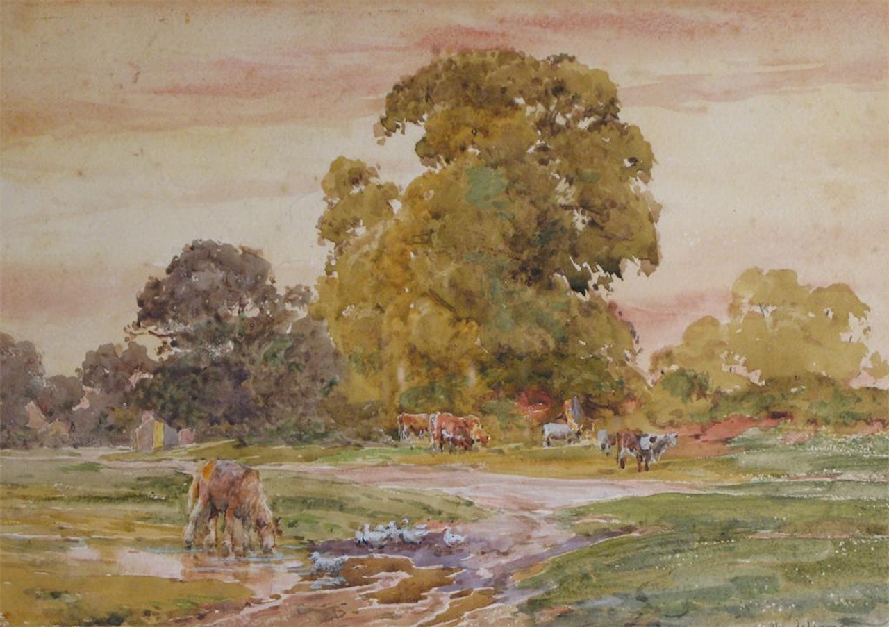 Pastoral scene by English School