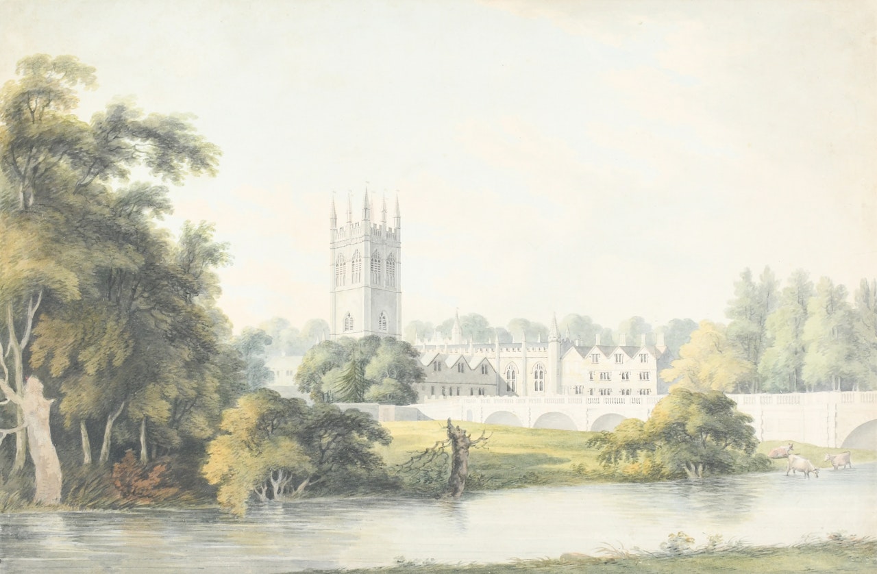 View of Magdalen College, Oxford from the river by English School