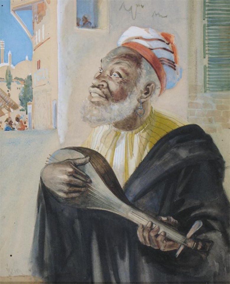 The street entertainer by English School
