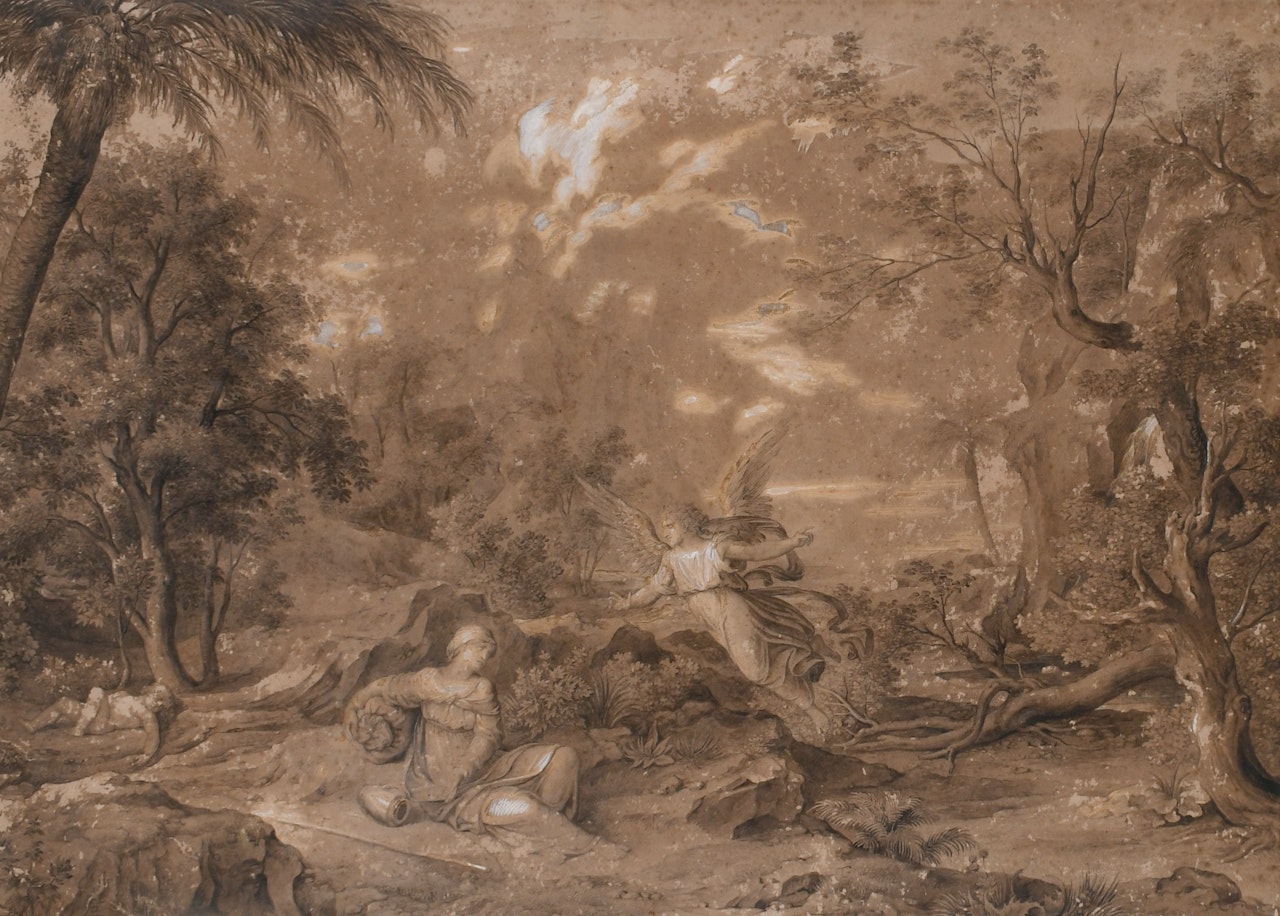 Landscape with Hagar and the Angel by French School