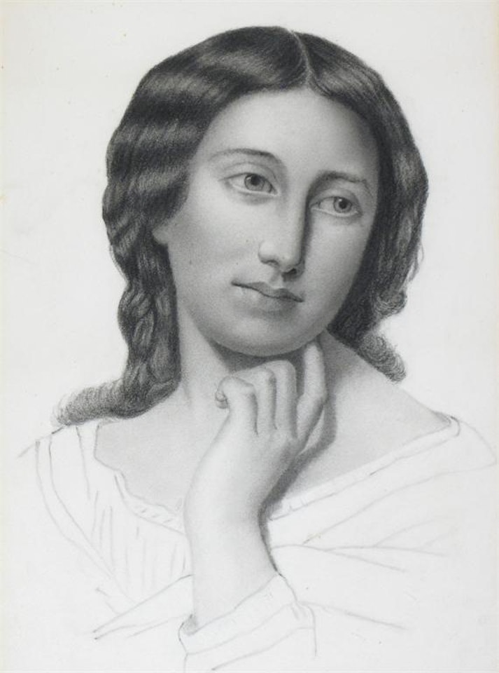 Study of a young lady by English School