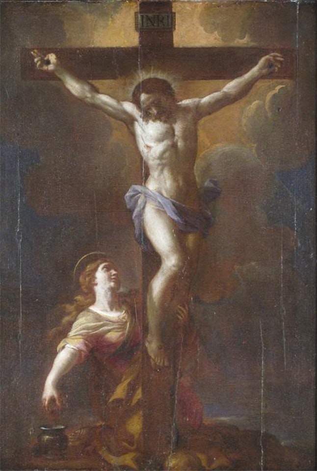 Crucifixion with Mary Magdalen by Italian School