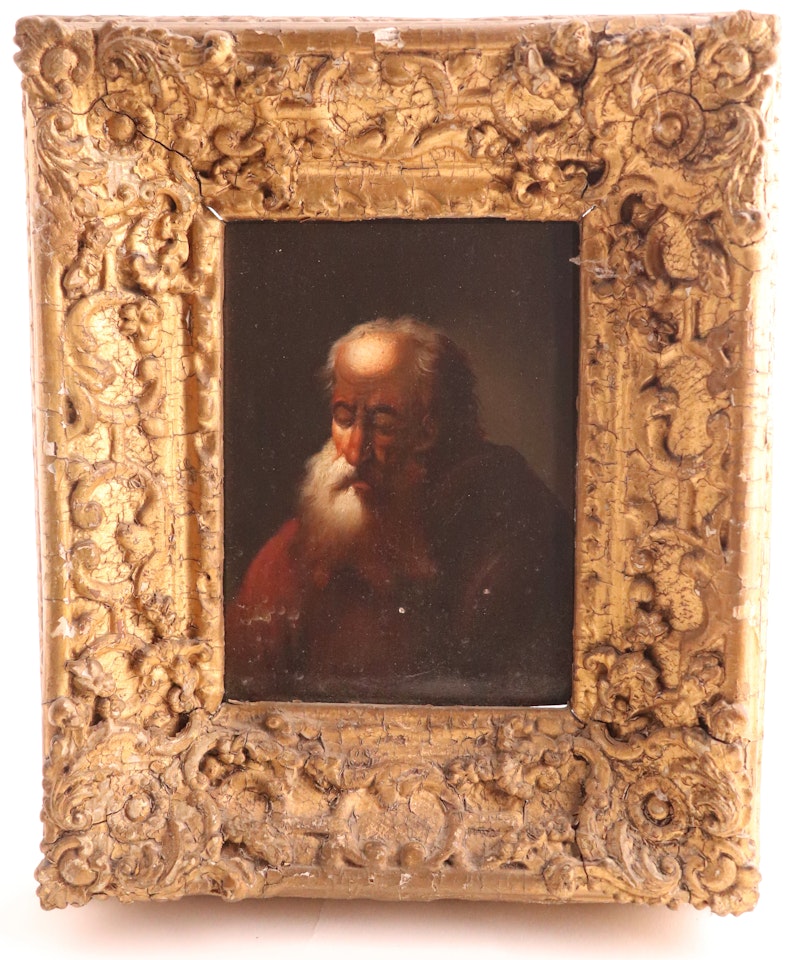 Portraits of bearded saints by Continental School