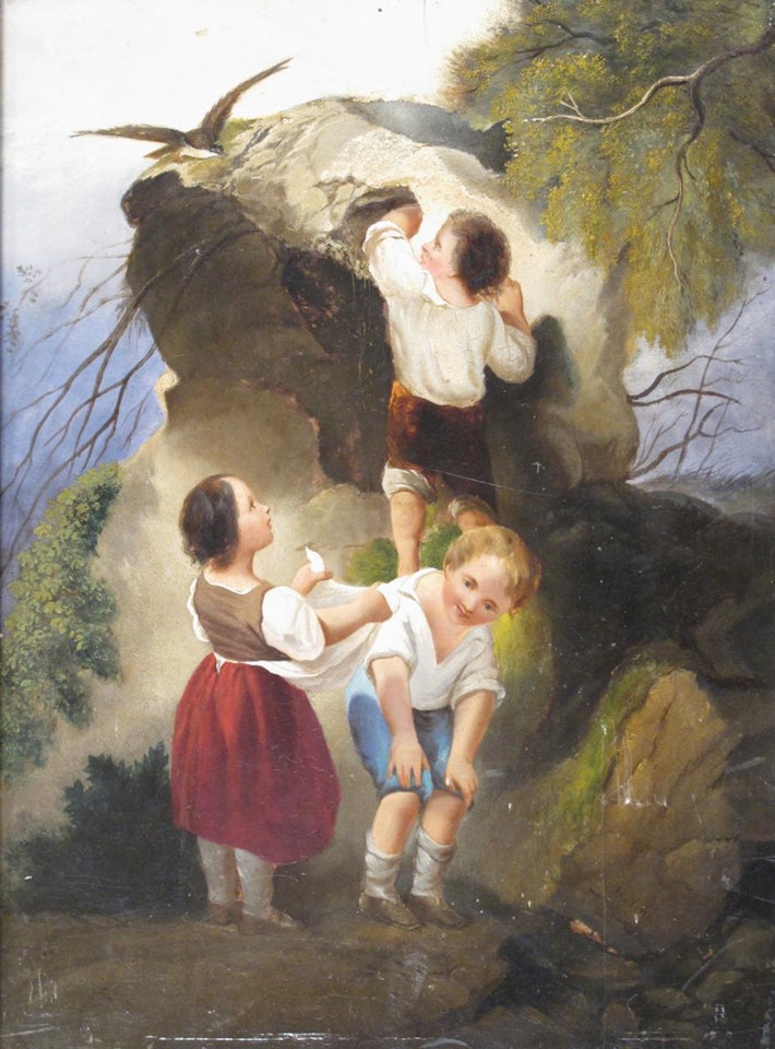 The young egg collectors by English School