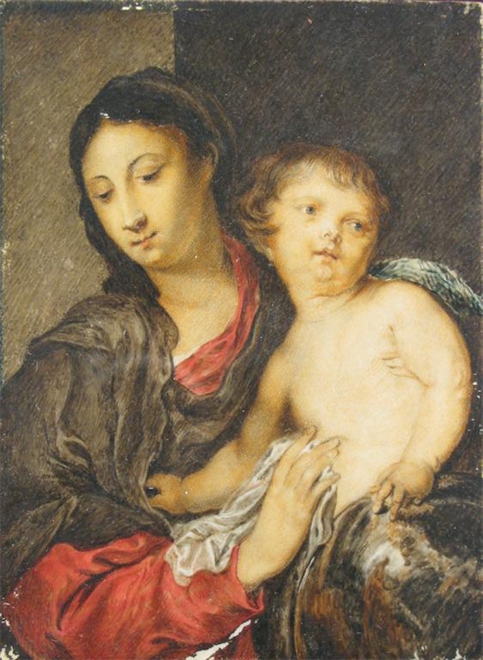 Madonna and child by English School