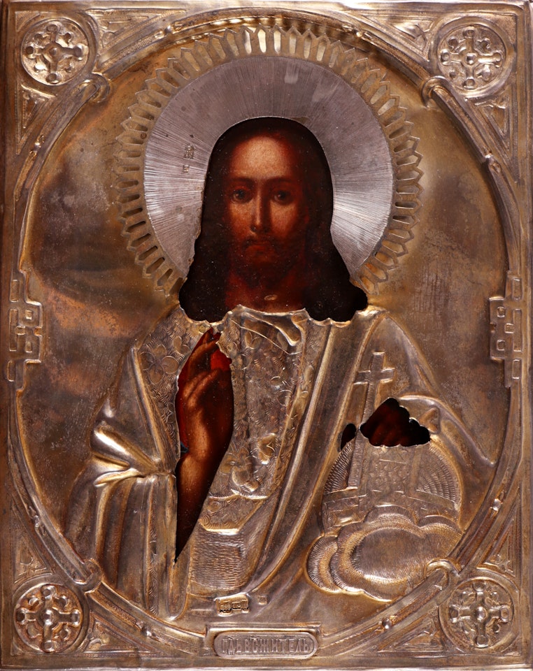 Icon of Christ in Majesty by Russian School