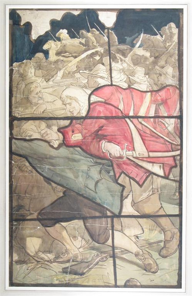 Designs for a stained glass window by English School