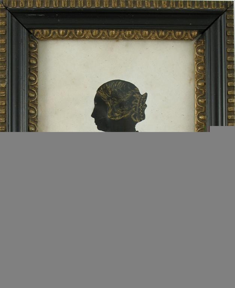 Silhouette of a lady by English School