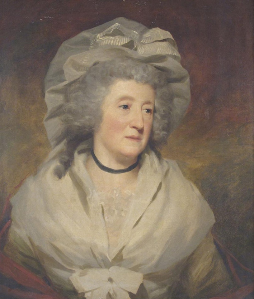 Portrait of a lady half length, thought to be Mrs. Gibson, née Mary Cecilia Balfour mother of Mr. James Gibson-Craig of Riccarton by Henry Raeburn