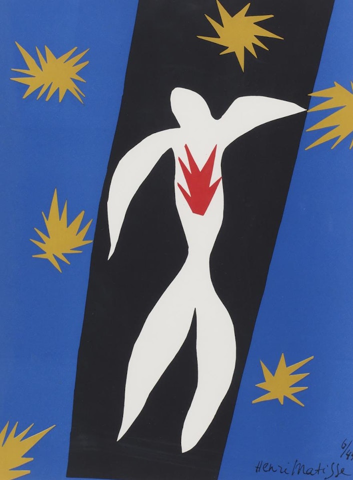 The fall of Icarus (La Chute d"Icare) by Henri Matisse