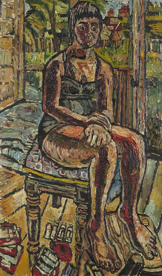 Portrait of Gloria seated, Blackheath by John Bratby