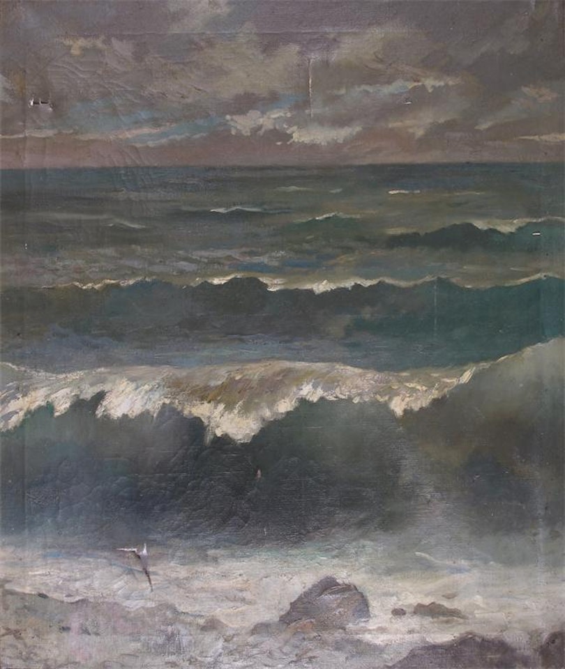 Waves breaking on the shore by William Orpen