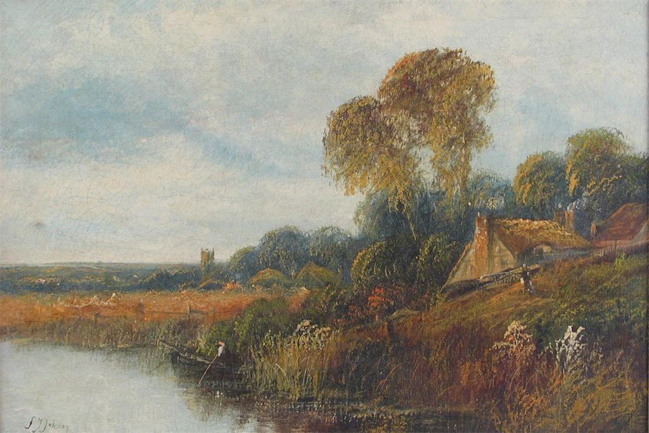 River landscapes by English School