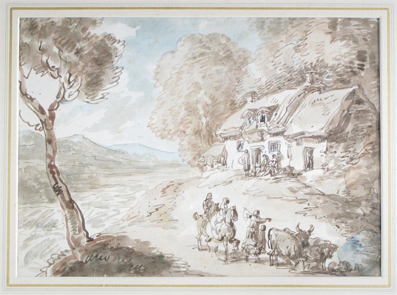 West country landscape by Thomas Rowlandson