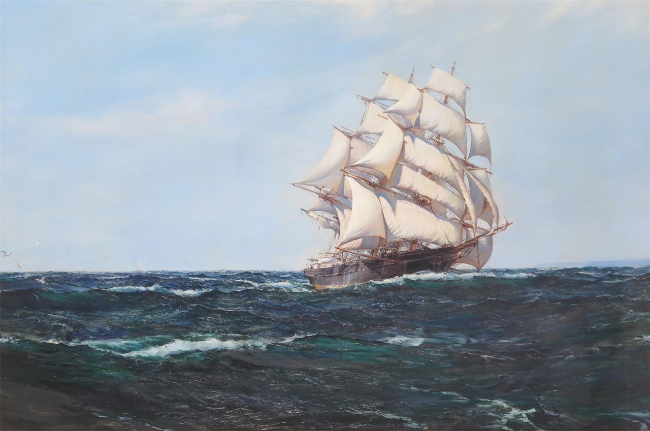 Rolling Home by Montague Dawson