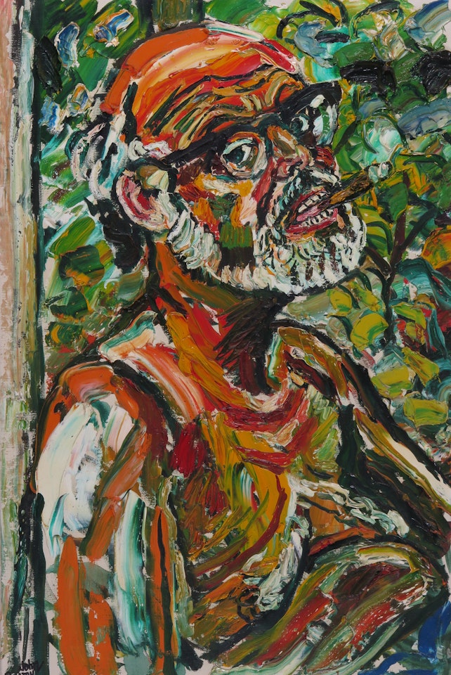 Self-Portrait with a cigar by John Bratby