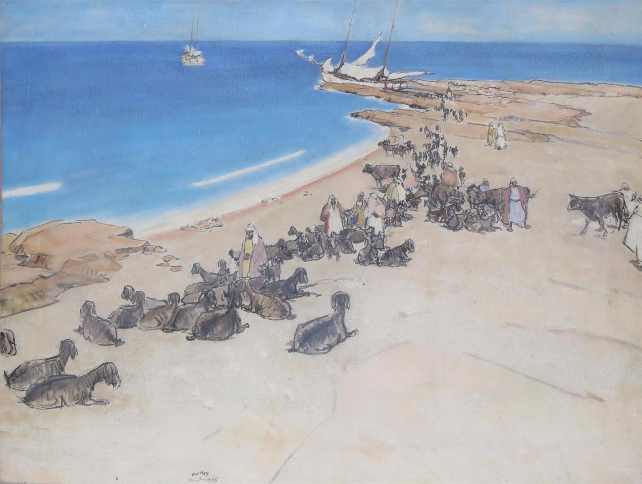 On the beach, North Africa by James Mcbey