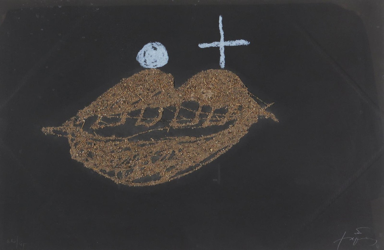 Boca i Signes Blancs by Antoni Tapies