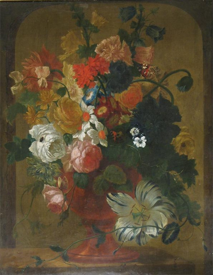 Still life of flowers in an urn by Dutch School