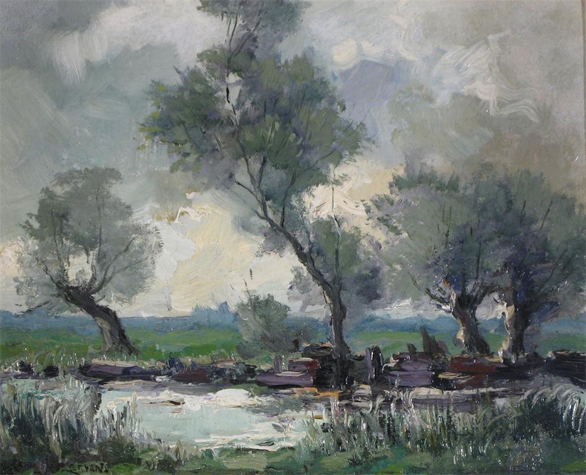 River landscape by Dutch School