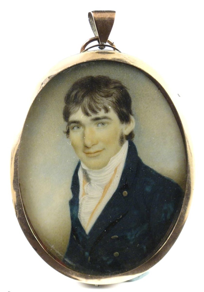 A gentleman, head and shoulders, facing left by English School