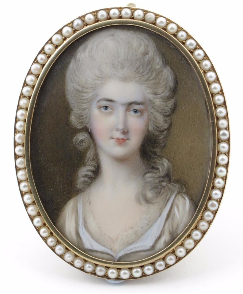 A lady, head and shoulders by English School