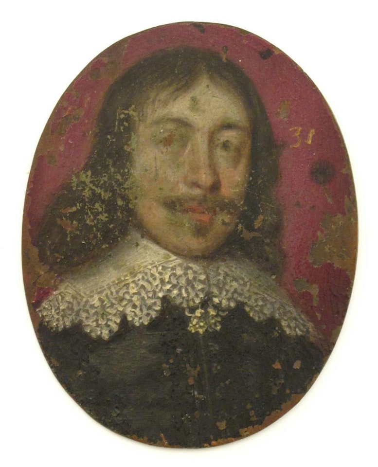 A gentleman, wearing a lace collar by English School