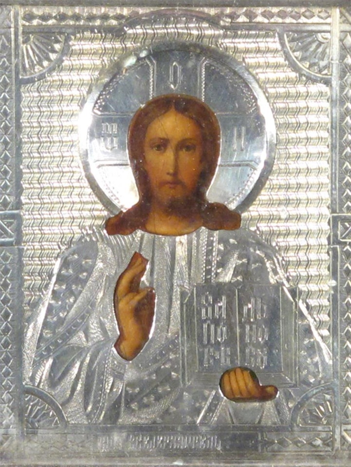 Christ; Madonna and child by Russian School