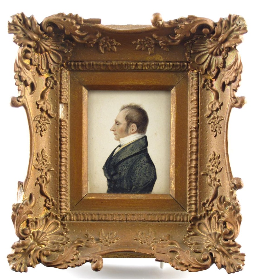 A gentleman in profile, facing left by English School