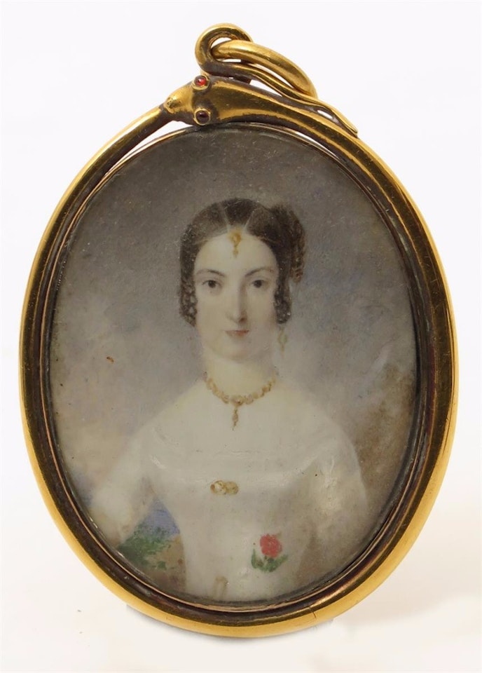Mrs Elizabeth Barchard, 2nd wife of Charles Fassett Burnett by English School