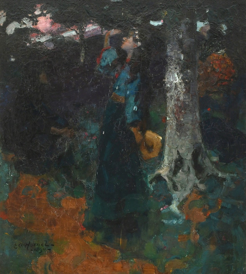 Girls under a tree by Edward Atkinson Hornel