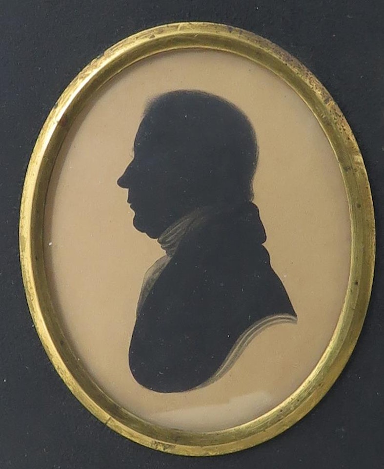 A silhouette of gentleman, facing left by English School