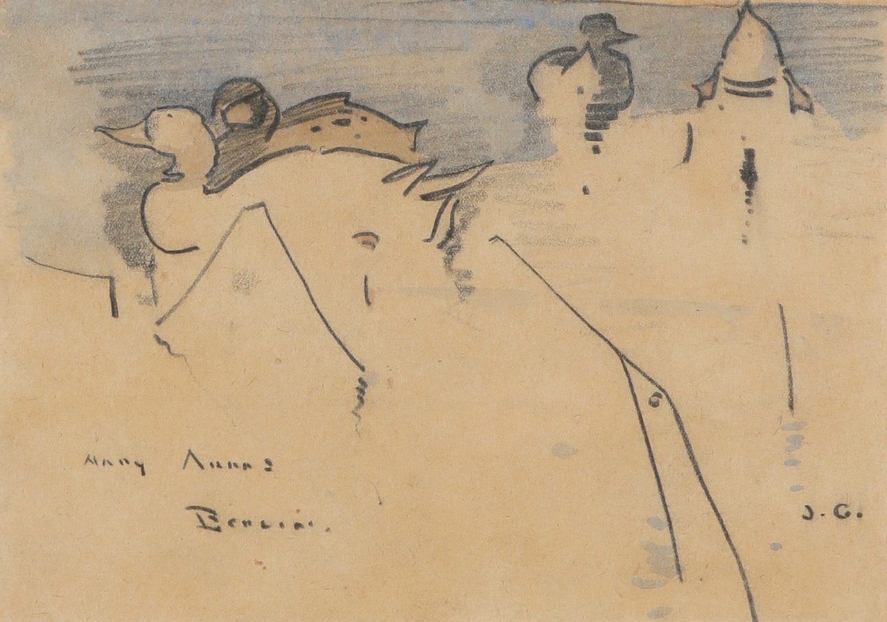 Study of ducks by Joseph Crawhall