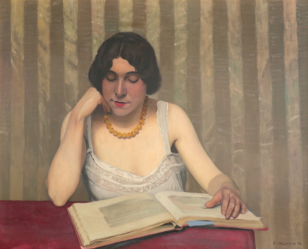 Liseuse au collier jaune by Félix Vallotton
