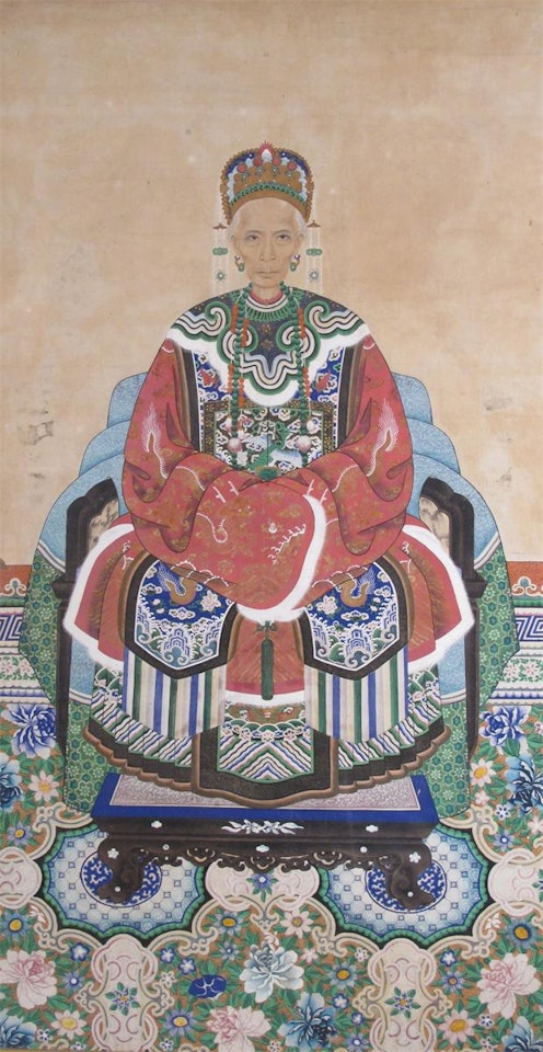 Portrait of an elderly lady by Chinese School