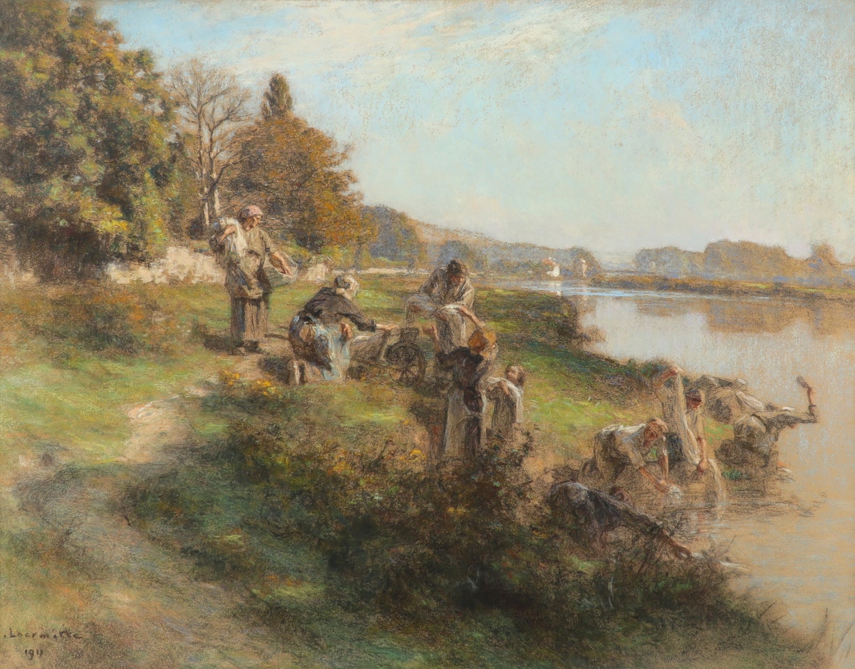 Les Laveuses près de Mont Saint-Père by Léon Augustin Lhermitte