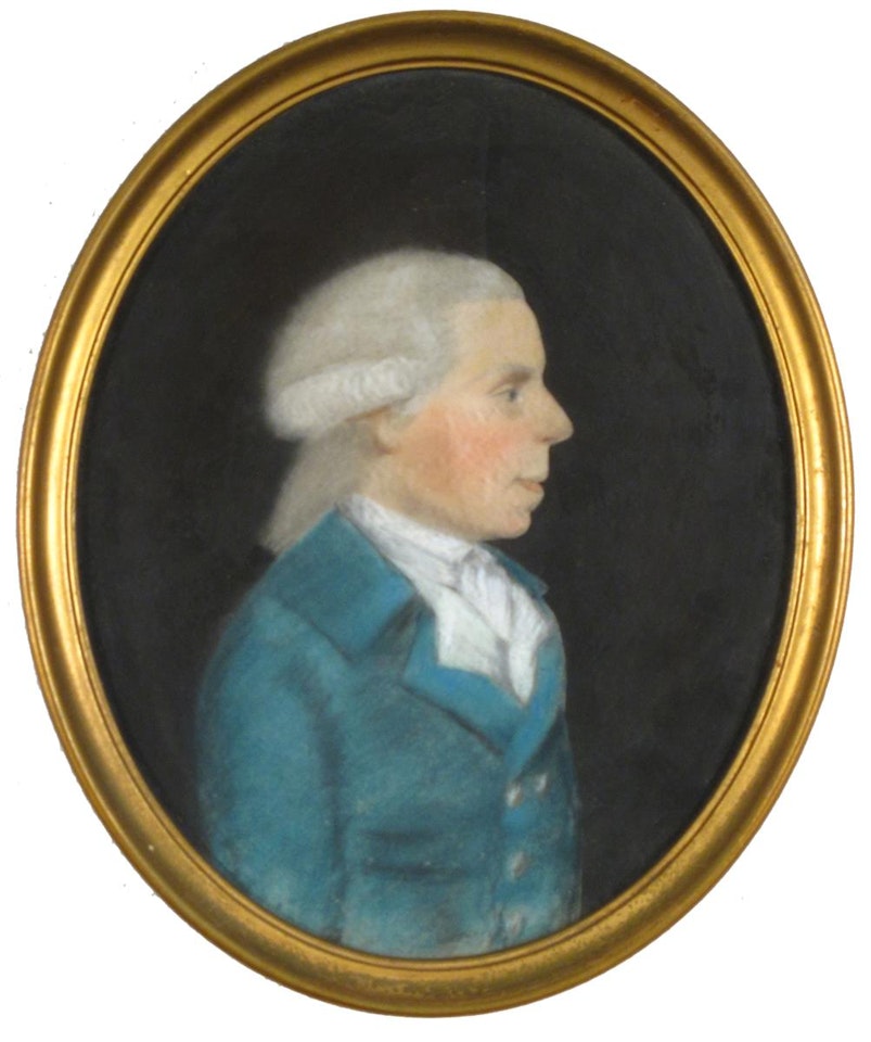 Portraits of a gentleman and Mrs Newton by English School