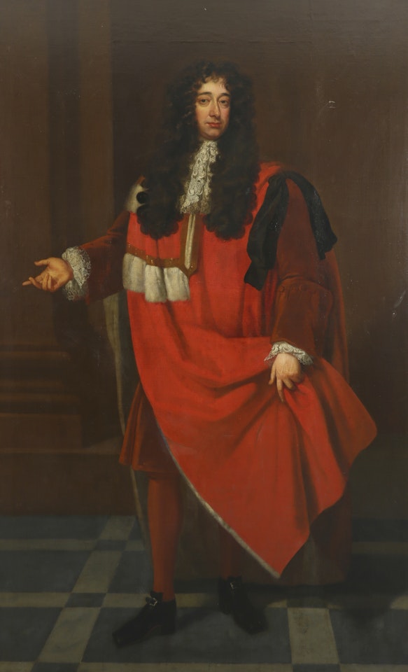 Portrait of William Paget, 6th Baron Paget (1637-1713), full length, in peer"s robes by English School
