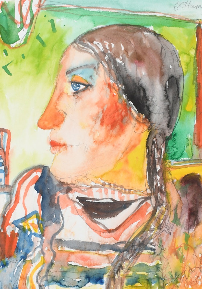Portrait of a Mexican girl by John Bellany