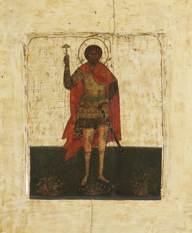 Icon of St. Alexander Nevsky by Russian School