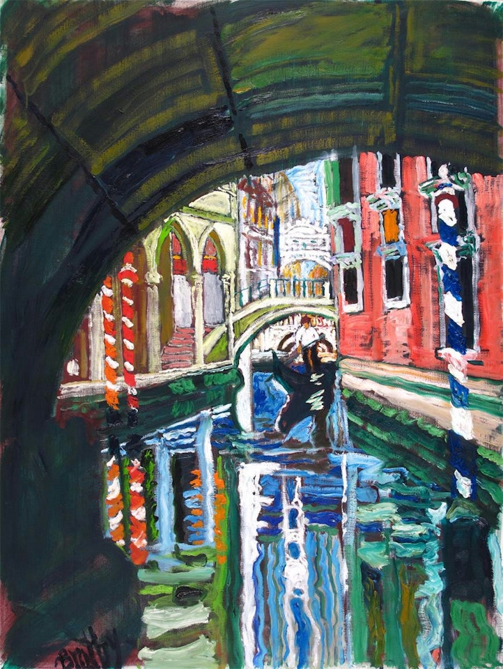 The Gondola and Bridge of Sighs by John Bratby