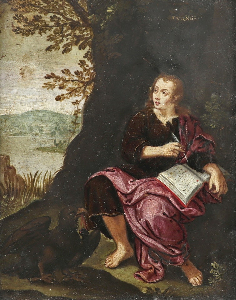 St John the Evangelist on the island of Patmos by Flemish School