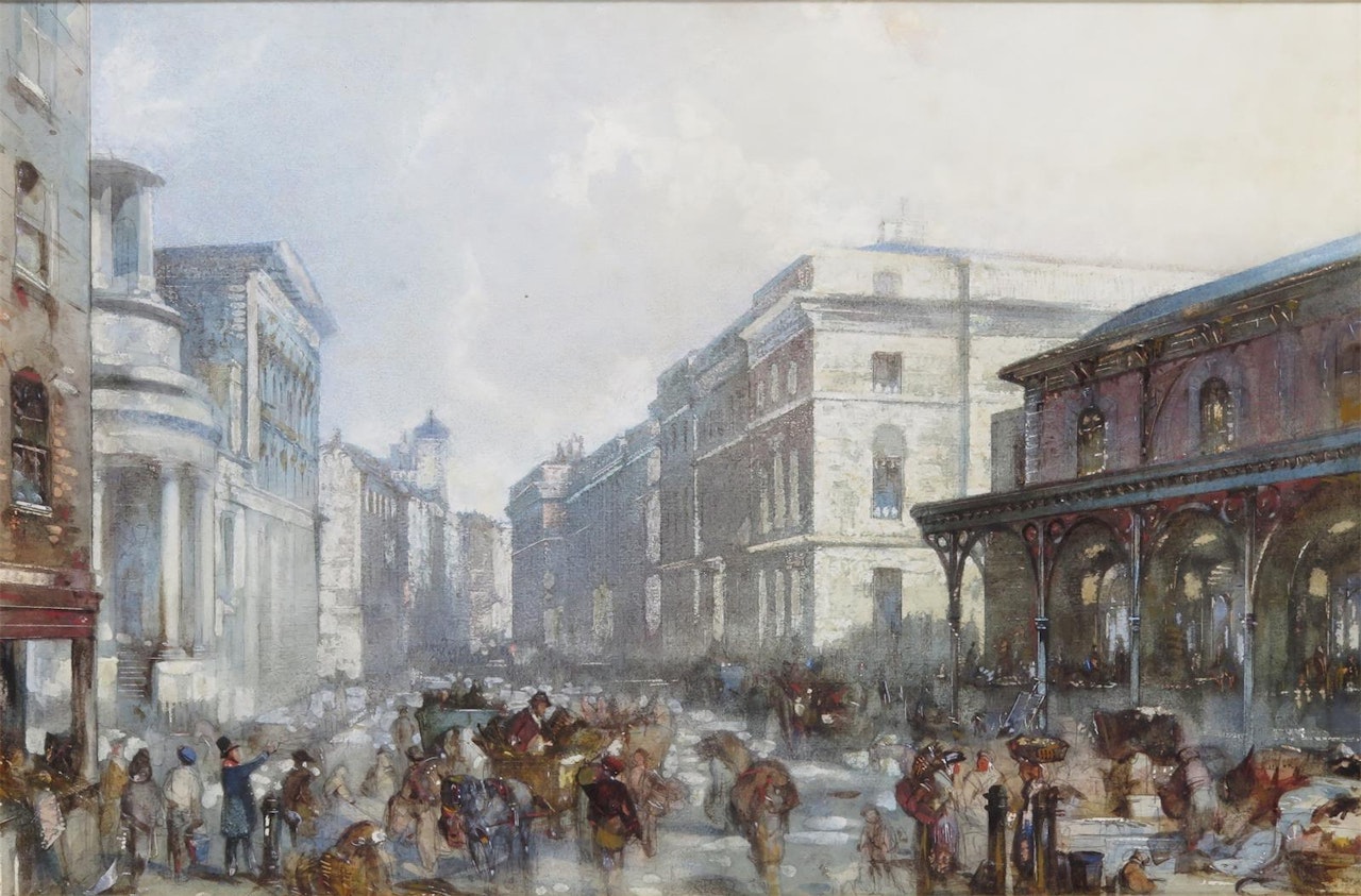 Billingsgate Fish Market looking towards the Fishmongers Hall by English School