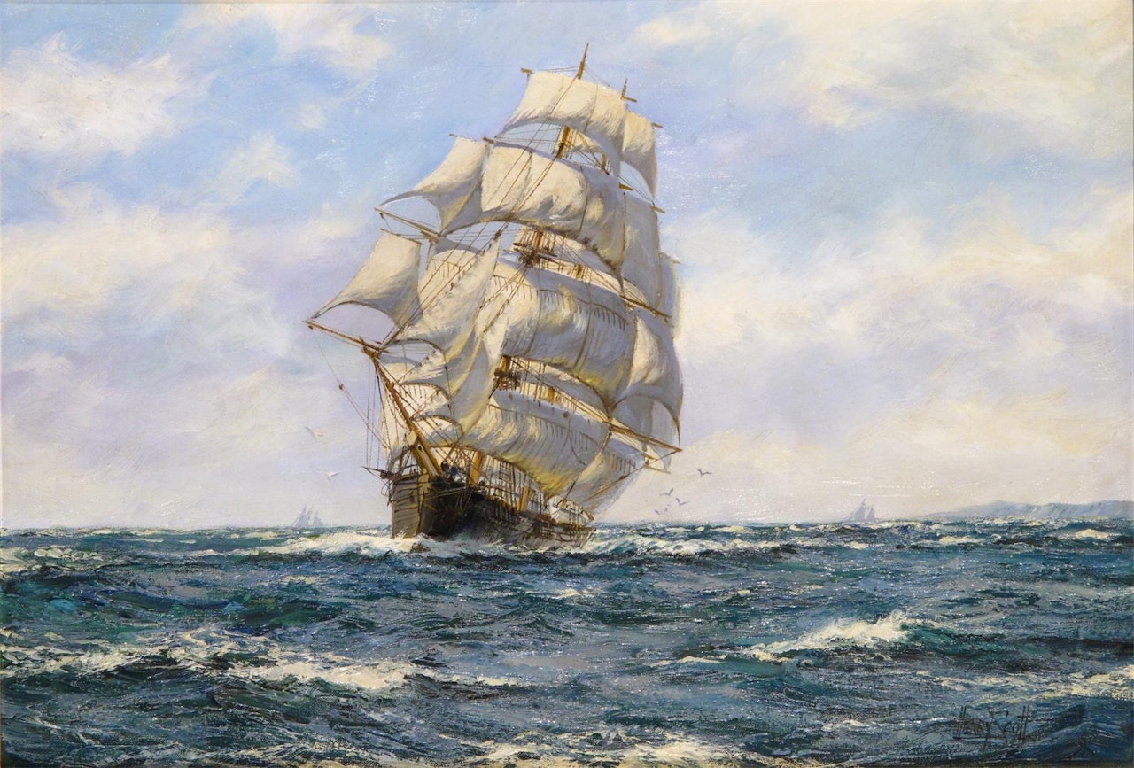 British Tea Clipper, Crest of the Wave, built 1853 by Henry Scott