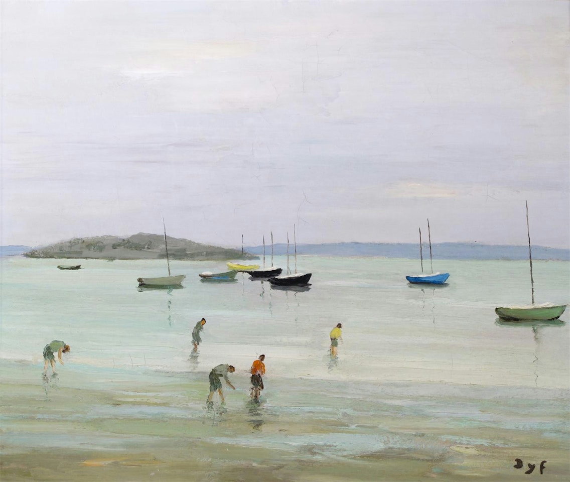 Pecheurs de grande marée, Bretagne by Marcel Dyf