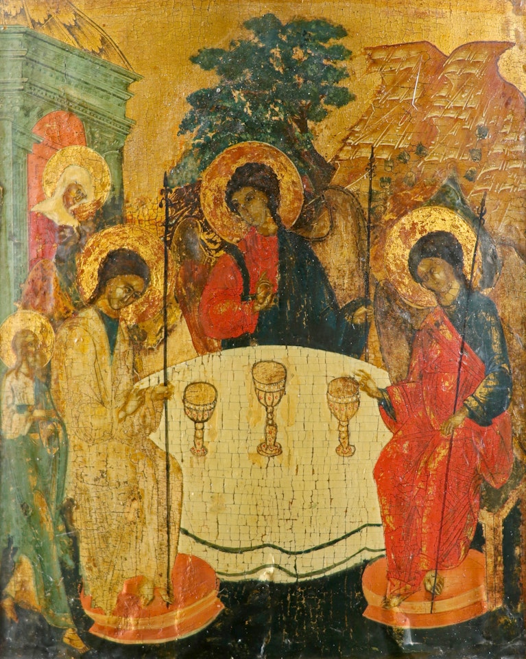 Icon of The Old Testament Trinity by Russian School